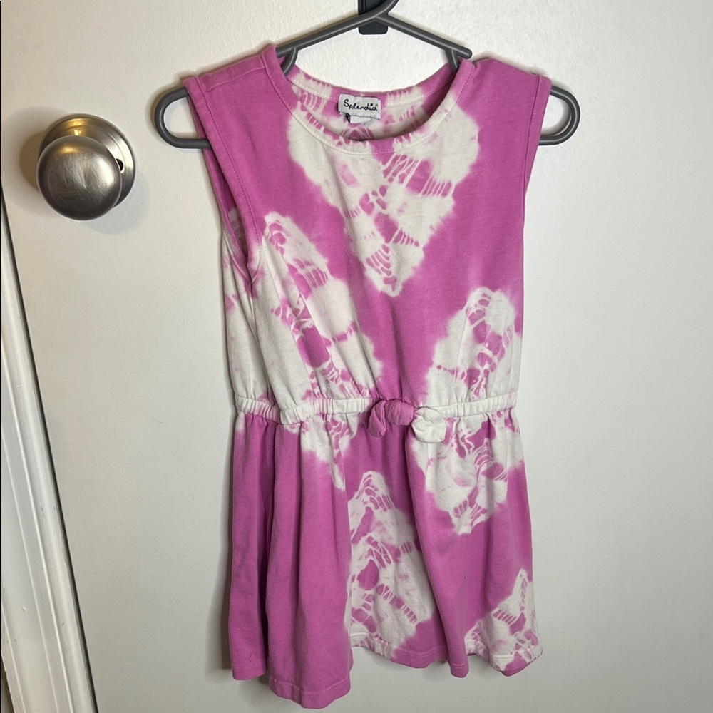 Splendid Pink‎ and White Tie-Dye Top
